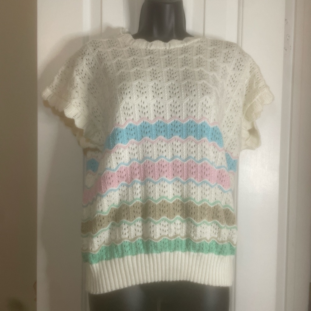 Colorful Striped Vintage Women's Sweater